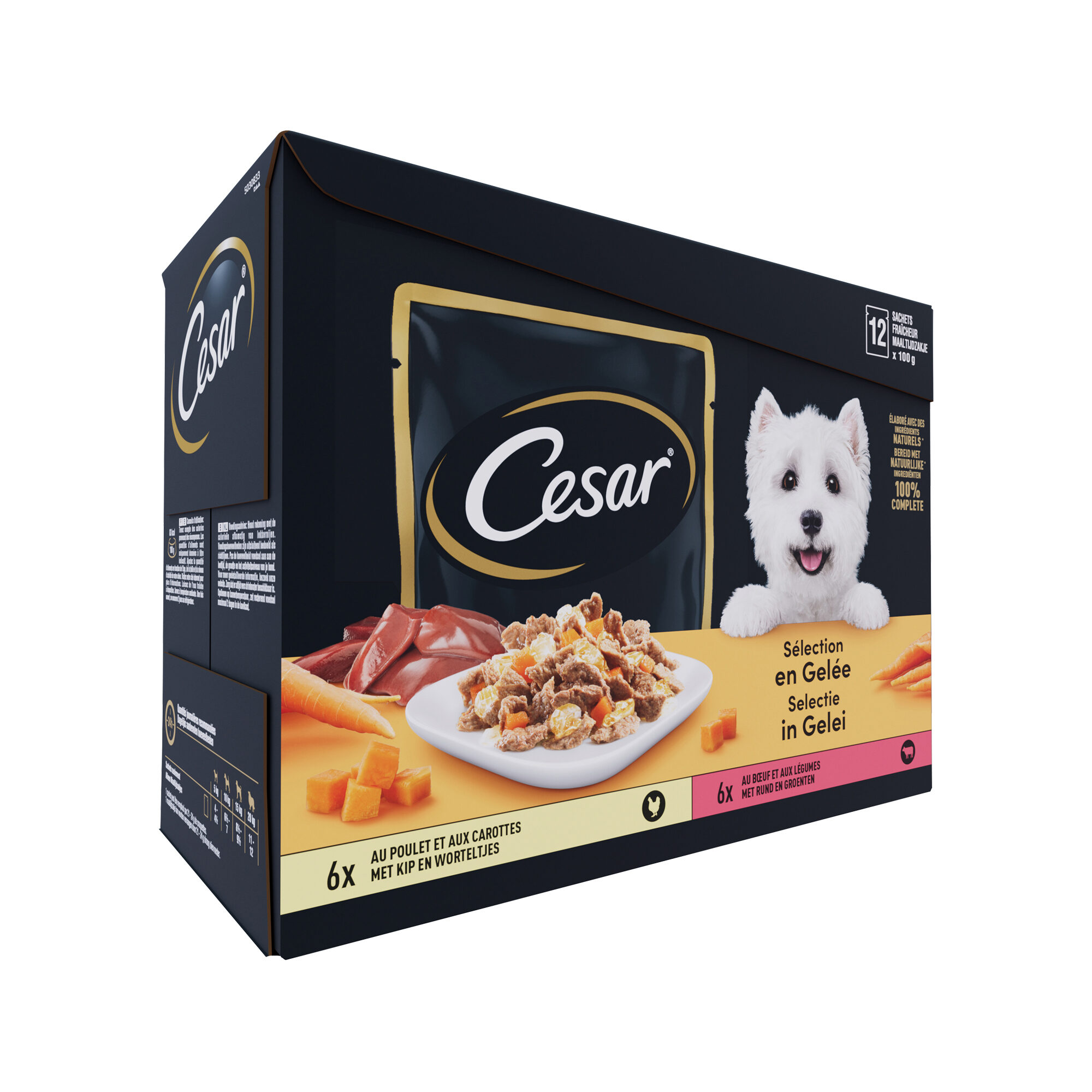Cesar Selection in Jelly - Pouch - 12 x 100 g