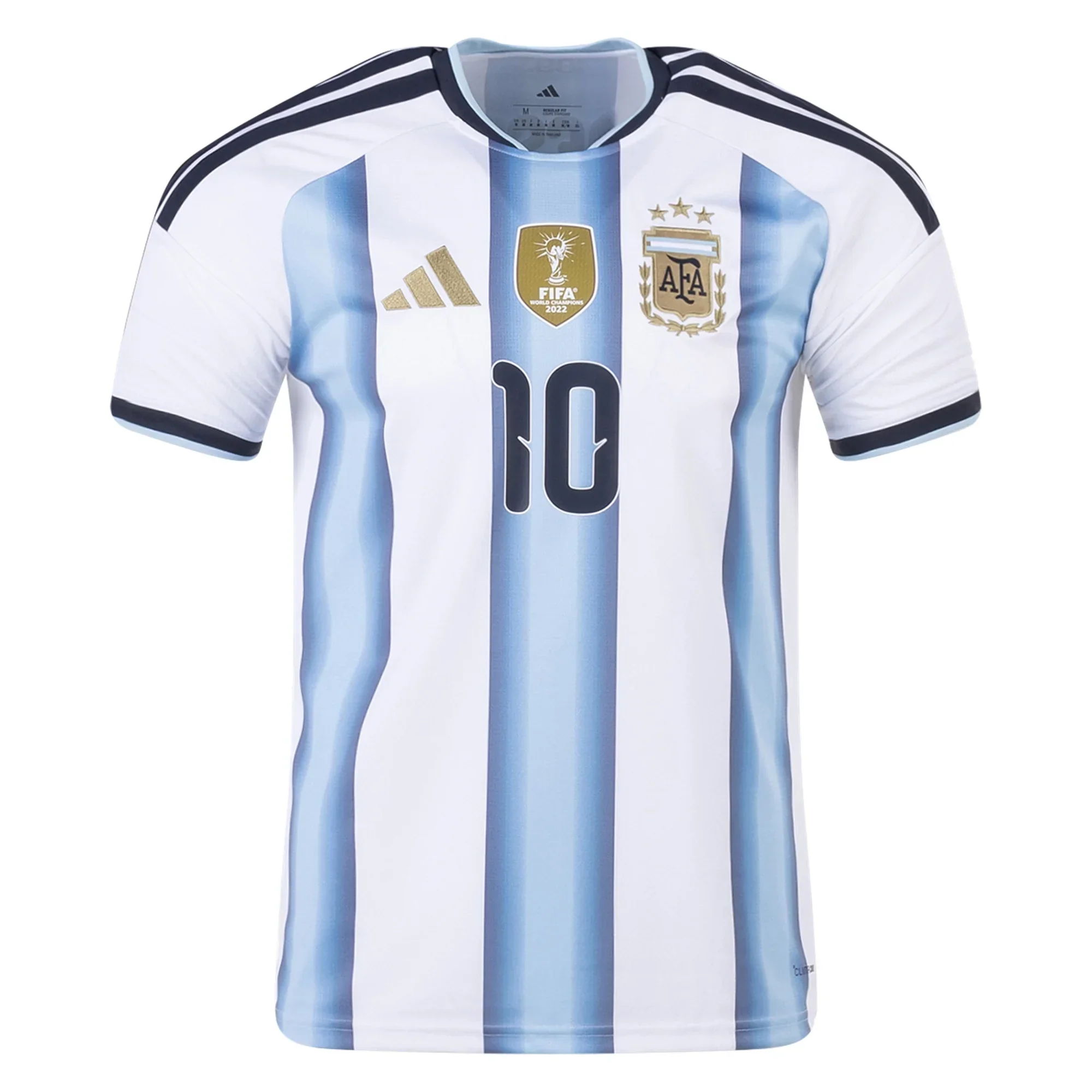 Youth Argentina Lionel Messi Home Jersey w/ World Cup Champion Patch 2026 (White/Icey Blue)