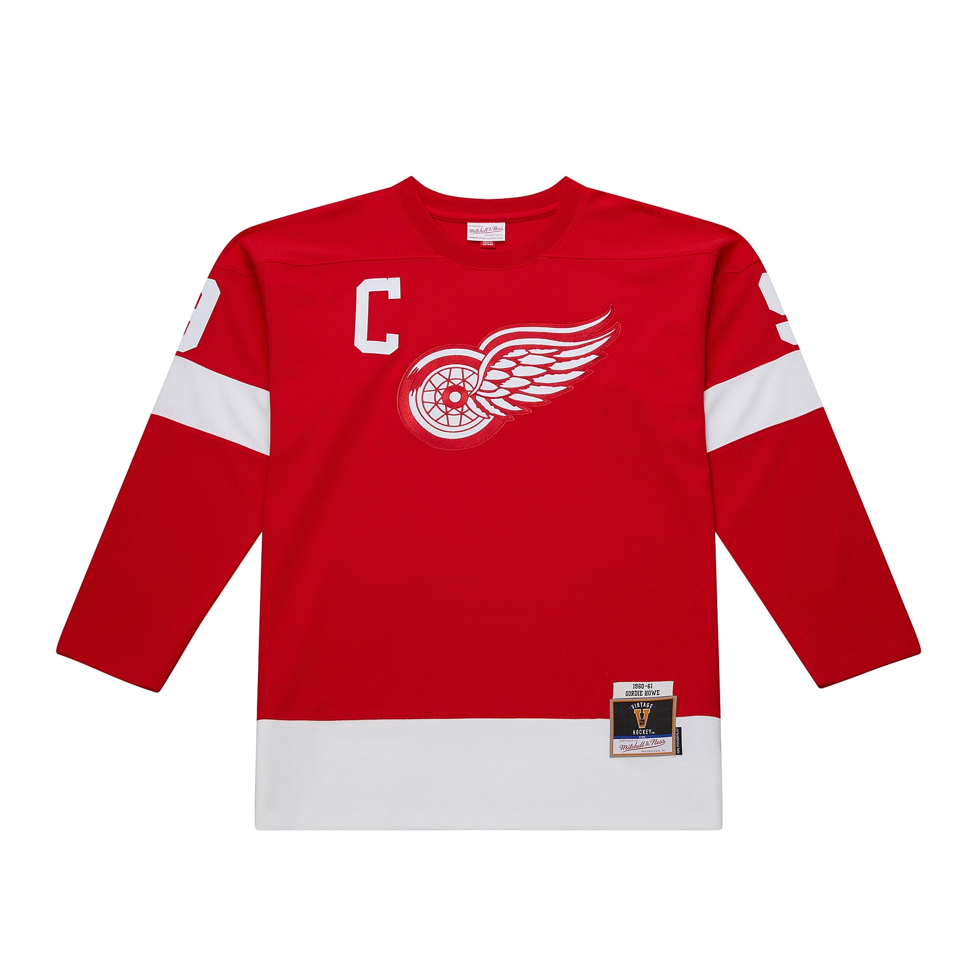 Gordie Howe #9 Detroit Red Wings 1960-61 Premium Power Play NHL Jersey Red