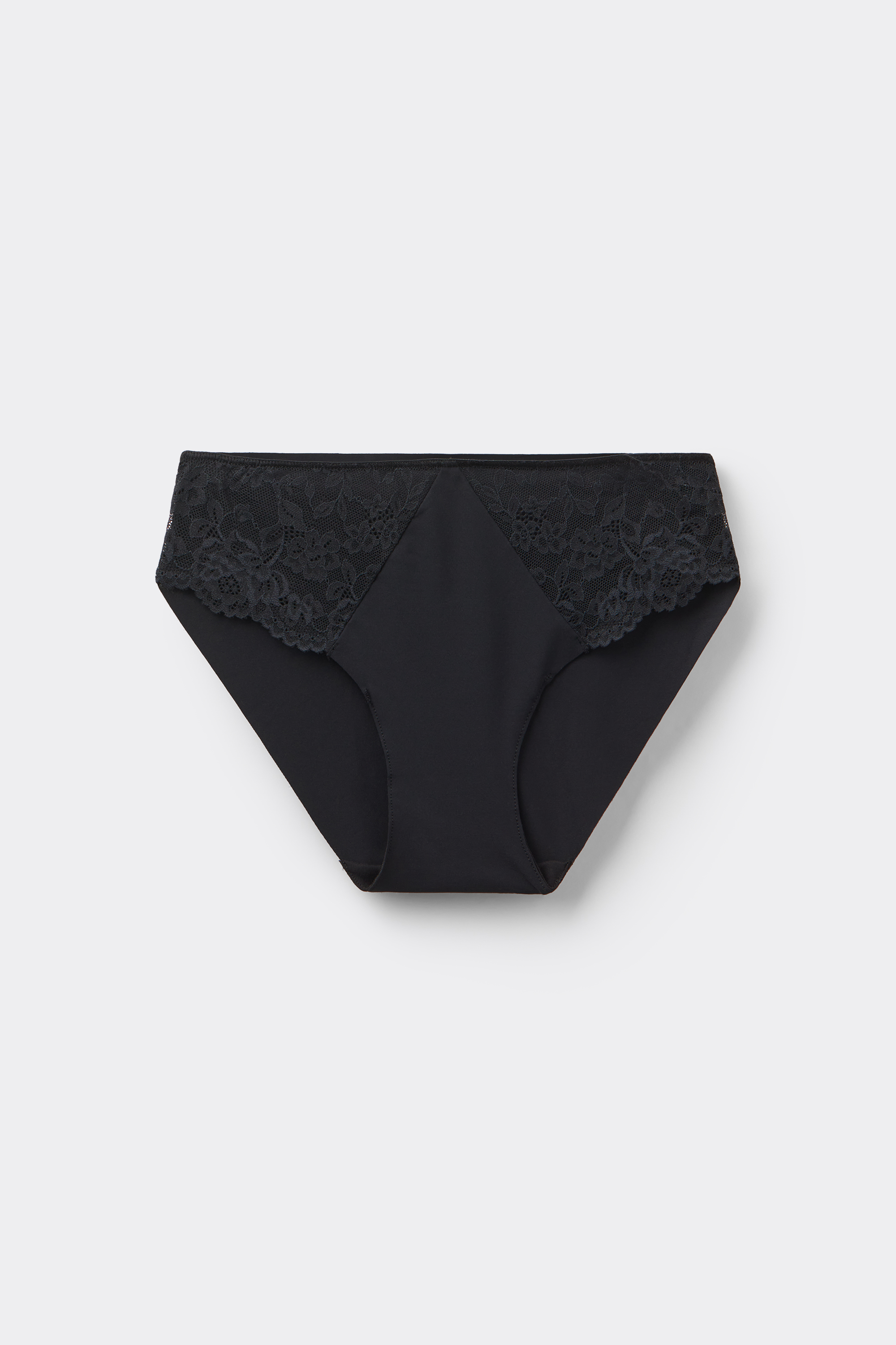 Laser Cut Microfibre and Lace Knickers