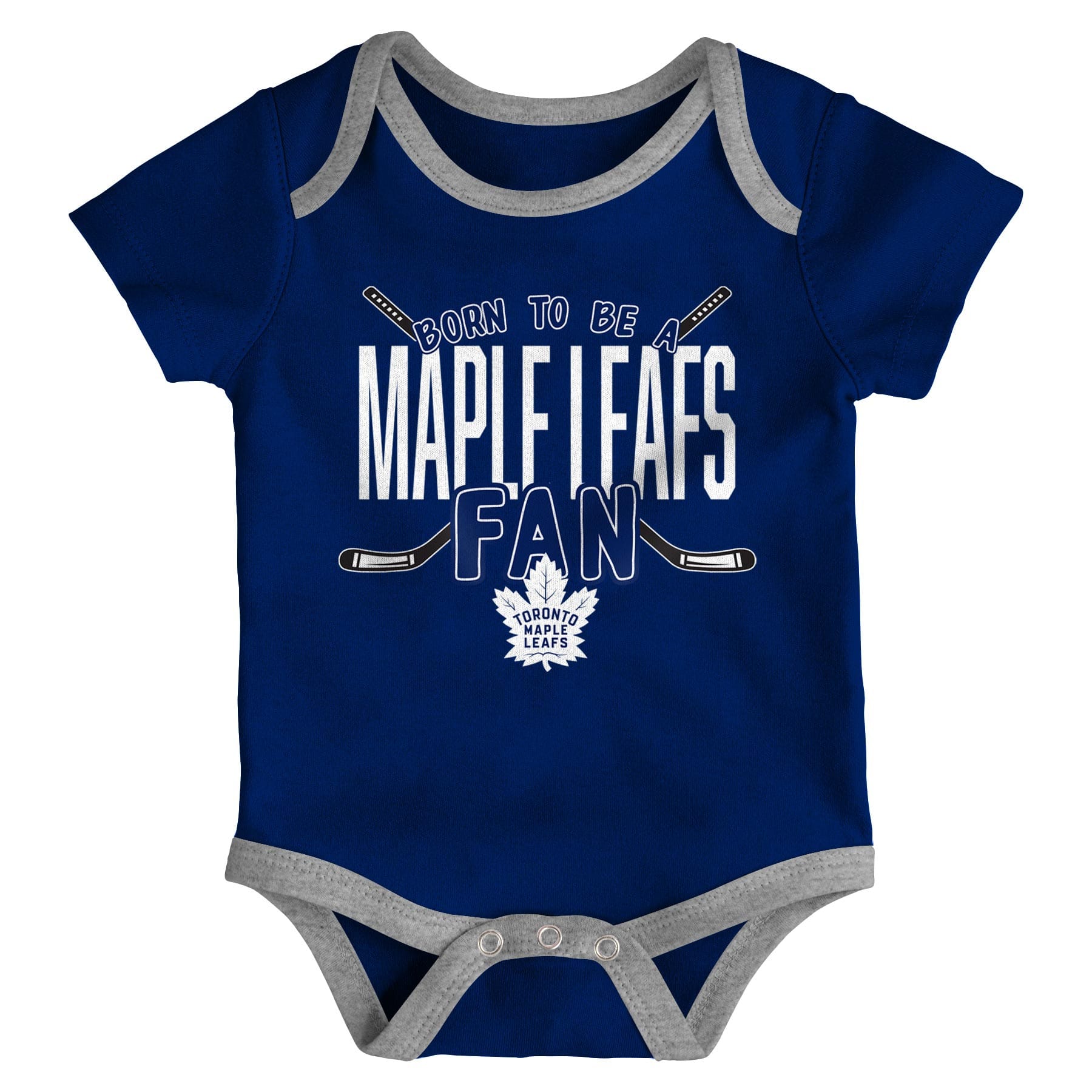 Toronto Maple Leafs Game Time NHL Baby Bodysuit Set (3-Piece)