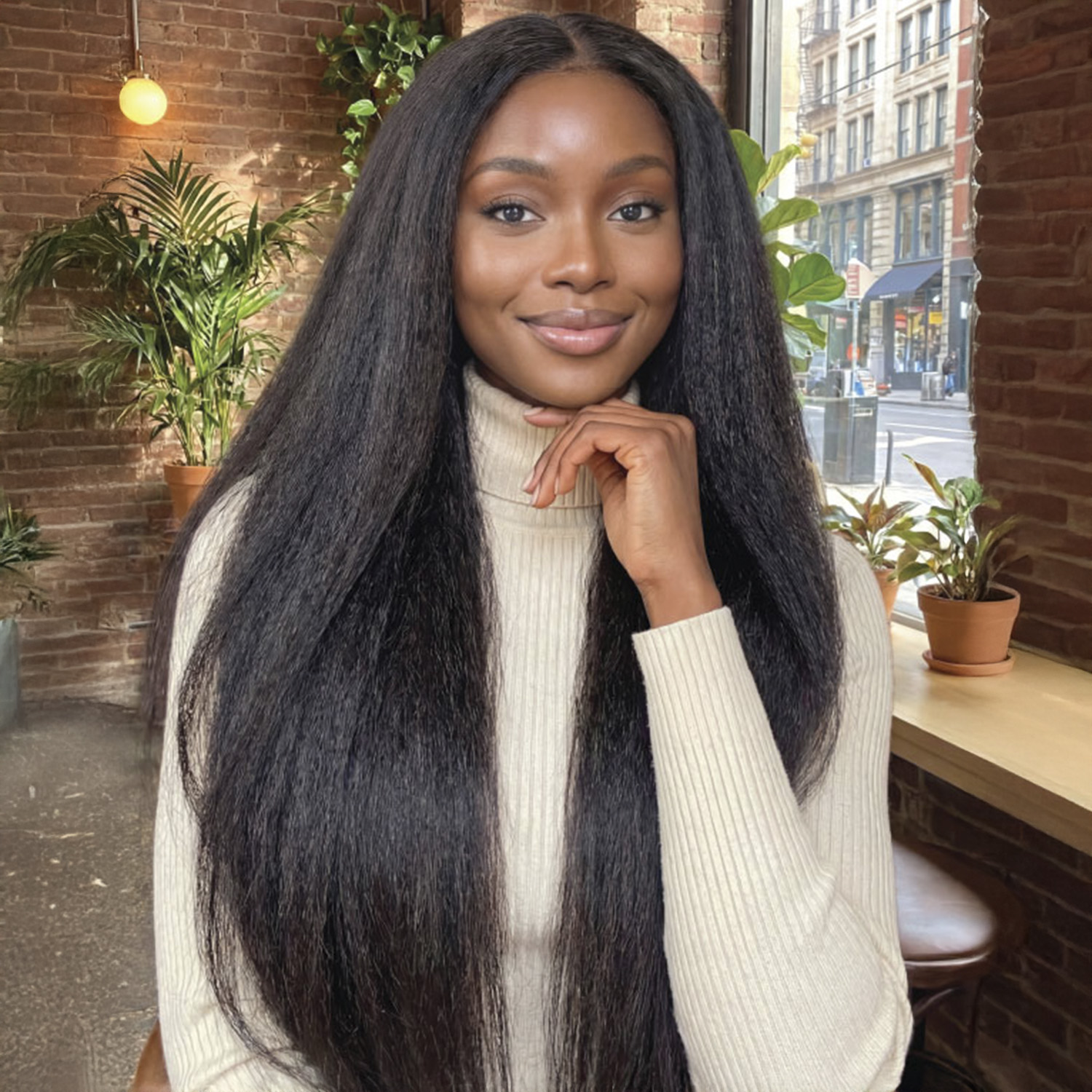 Janet Collection Human Hair Crochet Braids Feather Crochet Kinky Straight 18