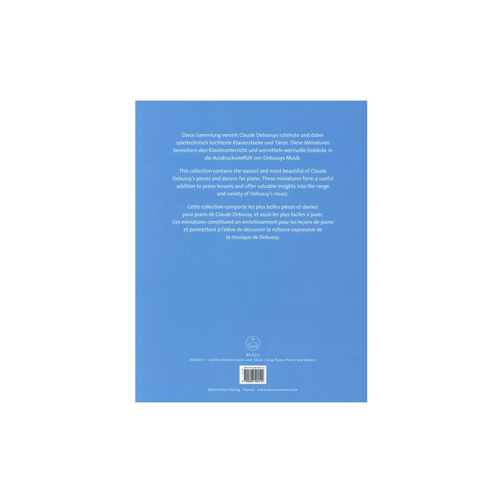 Bärenreiter Debussy Leichte Klavierstücke – Thomann Ireland