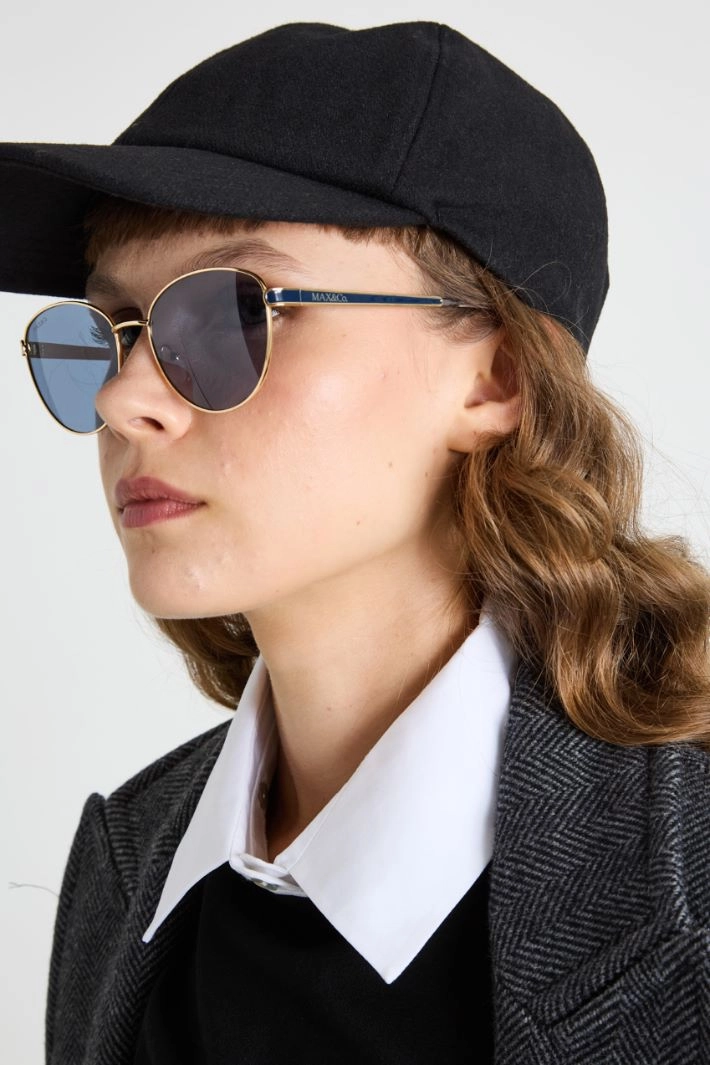 Wool blend cap - BLACK