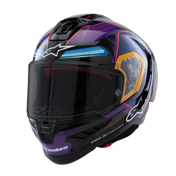 Casque intégral Alpinestars SUPERTECH R10 MARTINATOR - JORGE MARTIN - Bleu / VioletRef : AP3832