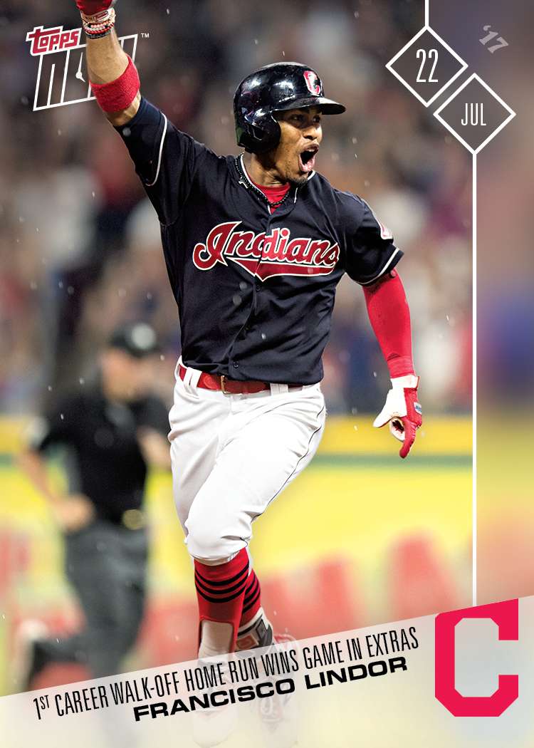 Francisco Lindor - 07/22/2017 TOPPS NOW® Card 382 - Print Run: 1289