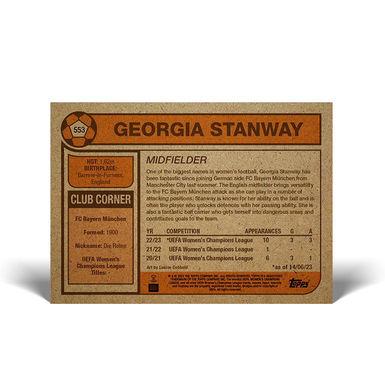 Topps UK - UCC Living Set Card #553 - Georgia Stanway