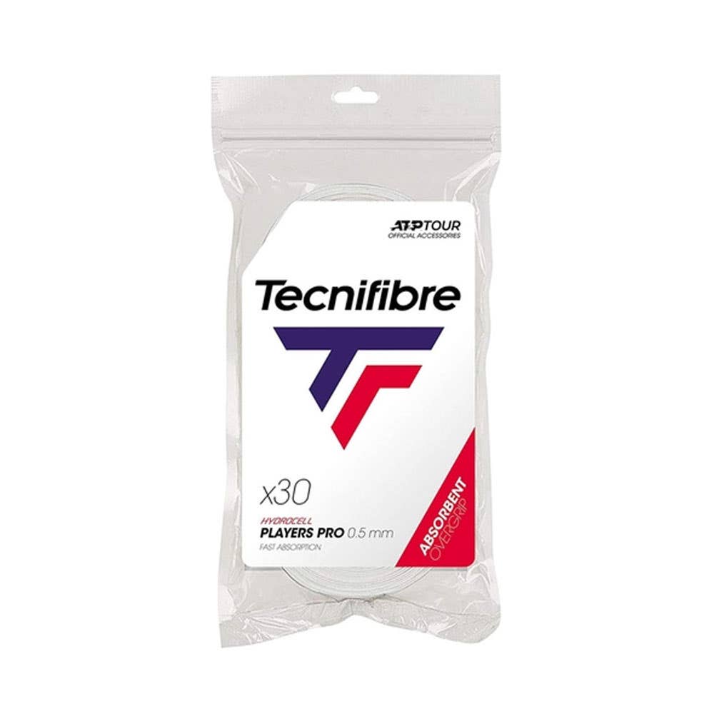 BAG OF 30 WHITE TECNIFIBRE PLAYER PRO OVERGRIPS