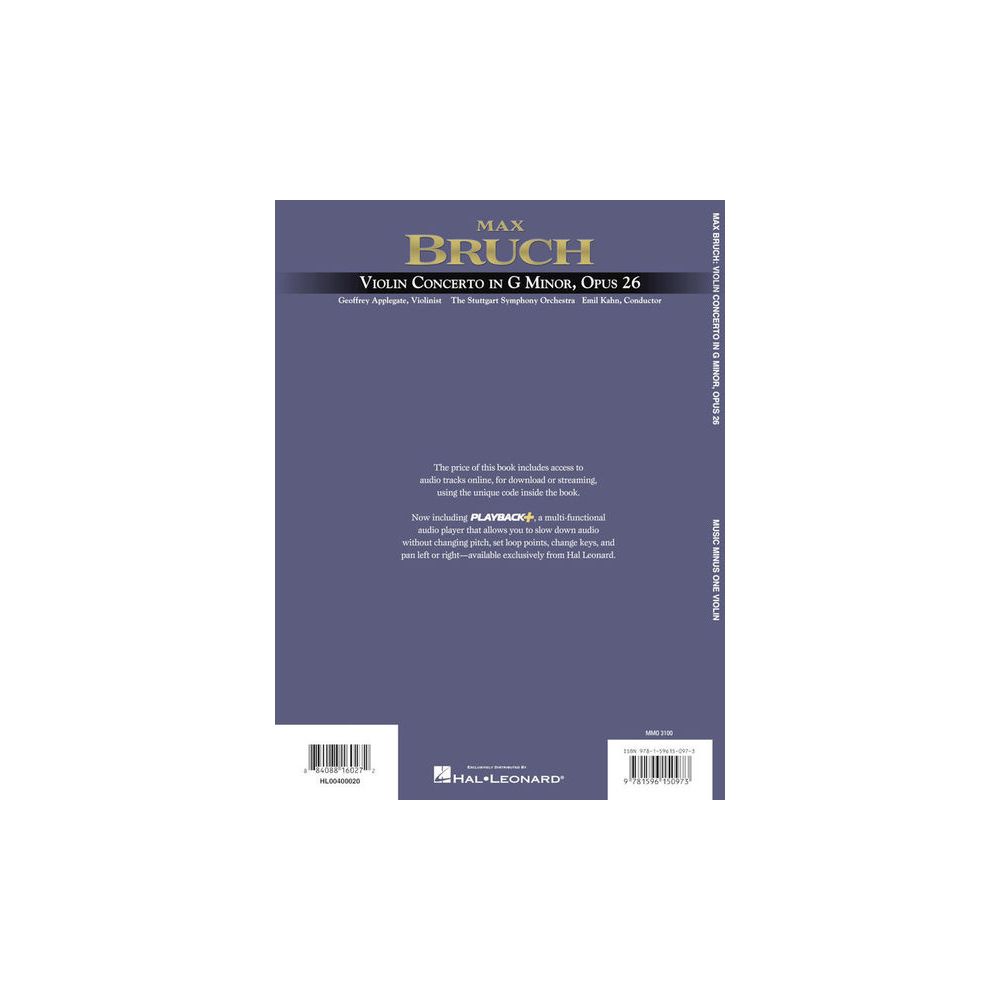 Music Minus One Bruch Violin Concerto No.1 – Thomann Ireland