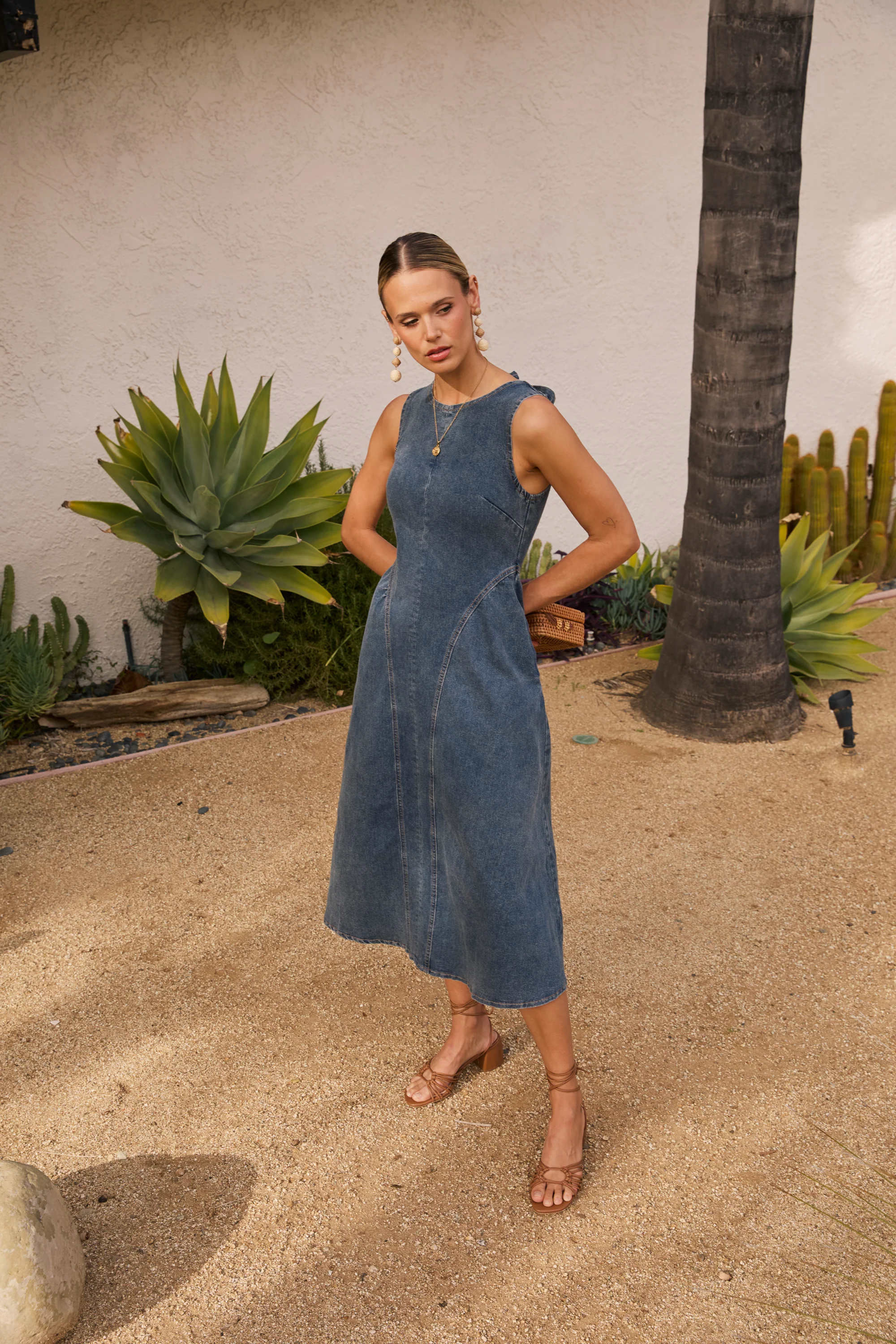 Christy Denim Midi Dress