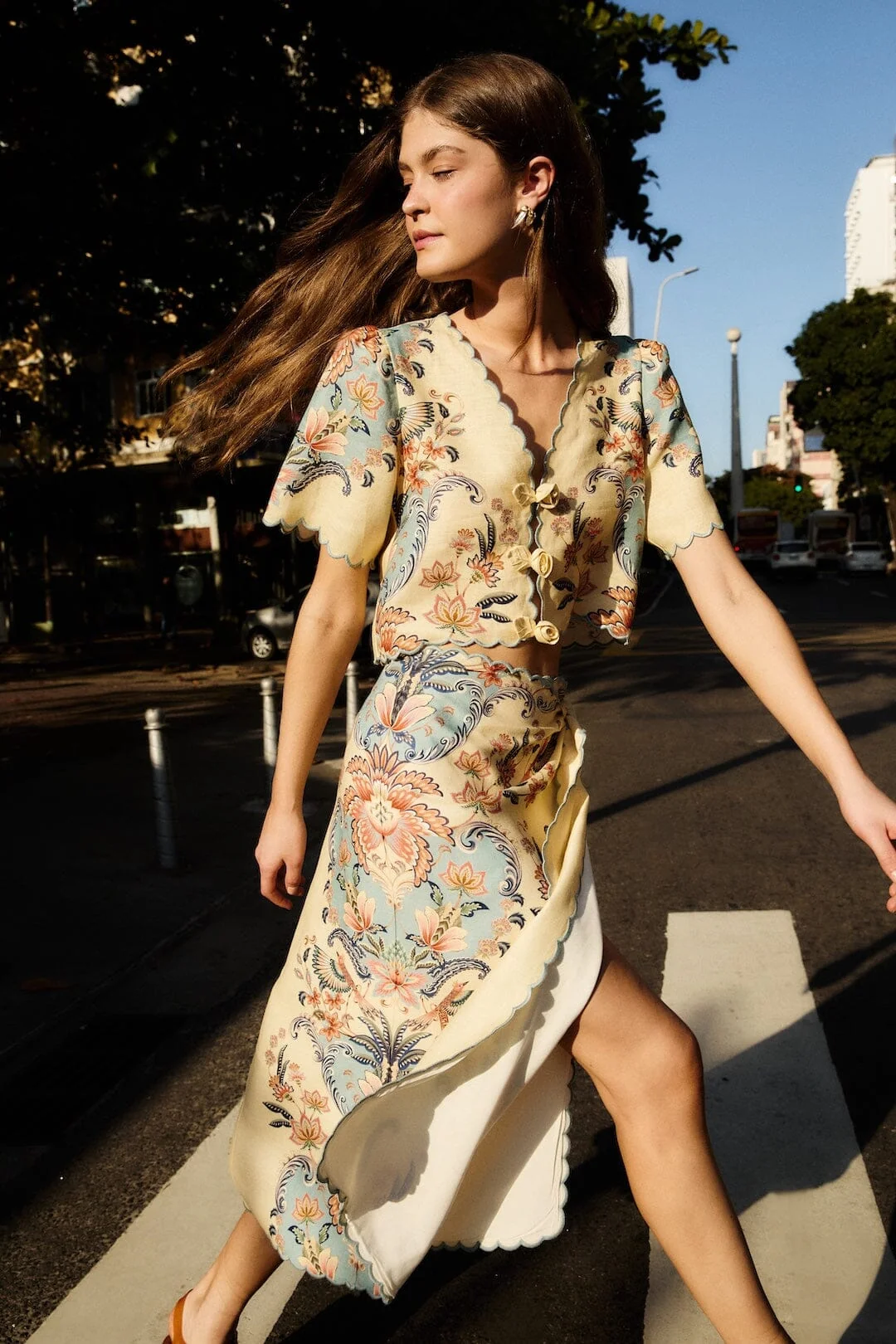 Butter Yellow Boho Beauty Midi Skirt