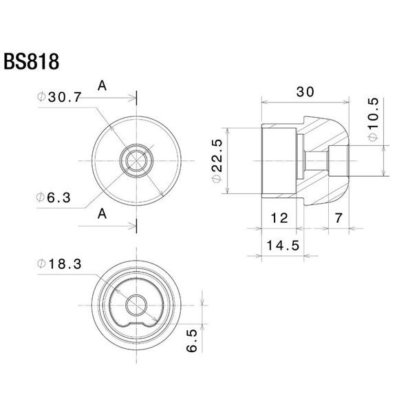 Rizoma Rearview Mirror Support BS818B Rearview Mirror Adapter - BlackRef : RZ0877 / BS818B