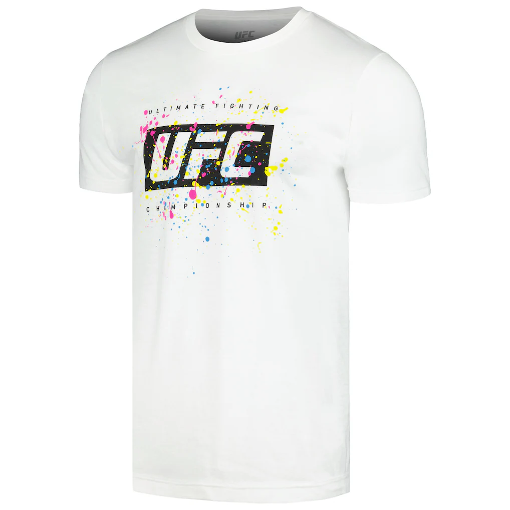 Men's White UFC Splatter T-Shirt