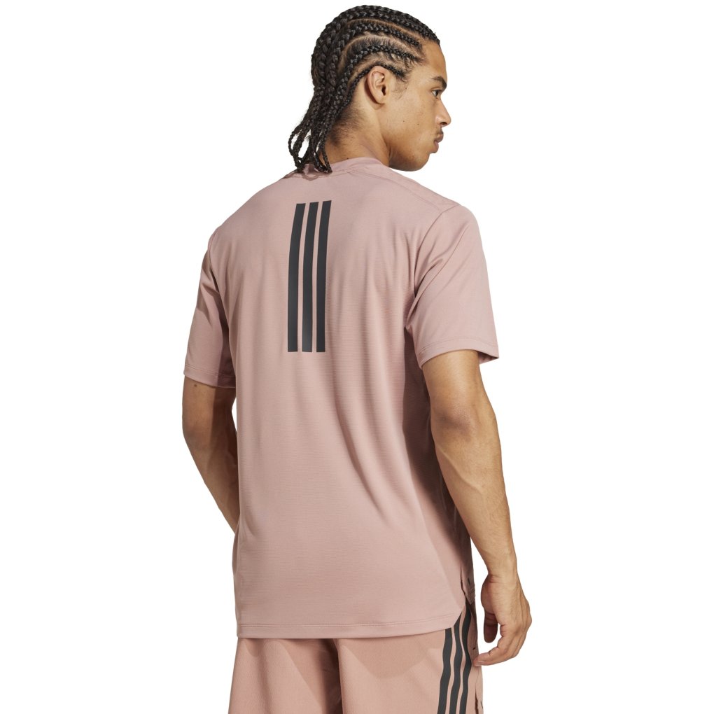 adidas Power 3-Stripes Training Tee Men - warm clay JI8217