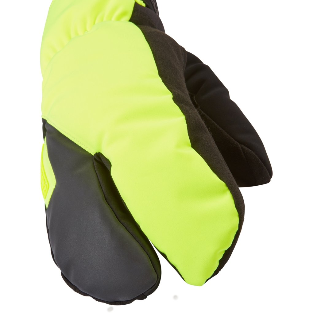 SealSkinz Barwick Waterproof Extreme Cold Weather Cycle Split Finger Gloves - Neon Yellow