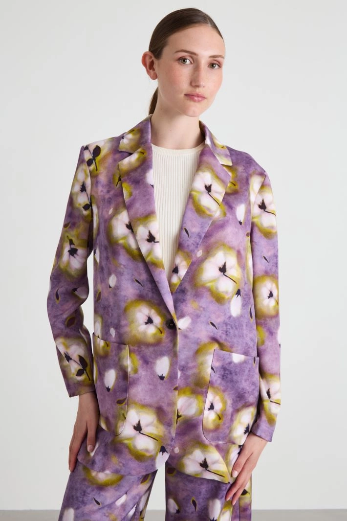 Envers satin blazer - LILAC