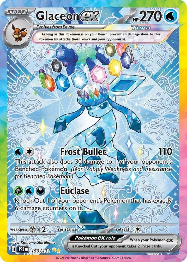 Pokemon SV: Prismatic Evolutions 150/131 Glaceon ex Near Mint