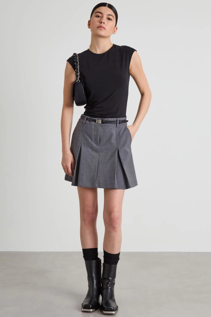 Draped T-shirt - BLACK