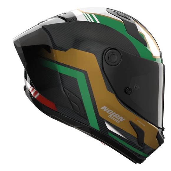 Nolan X-804 RS PIEGA Full-Face Helmet - Carbon / YellowRef: NL1704