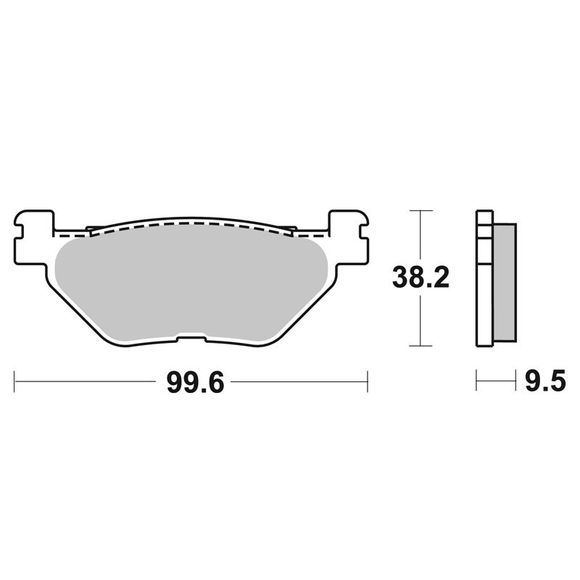 SBS 769HF Organic Rear Brake PadsRef: 769HF / 769000