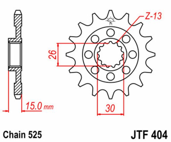 JT. Standard steel 404 - 525Ref: Jtc01396A / 1077367001