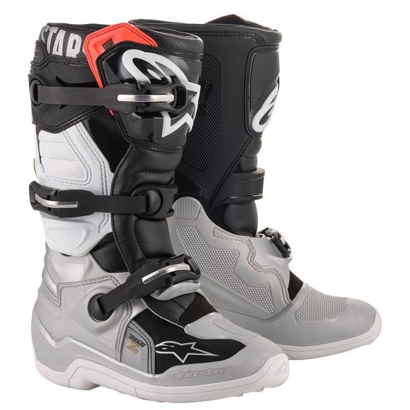 Bottes cross Alpinestars TECH 7S - BLACK SILVER WHITE GOLD - Noir / GrisRef : AP11741