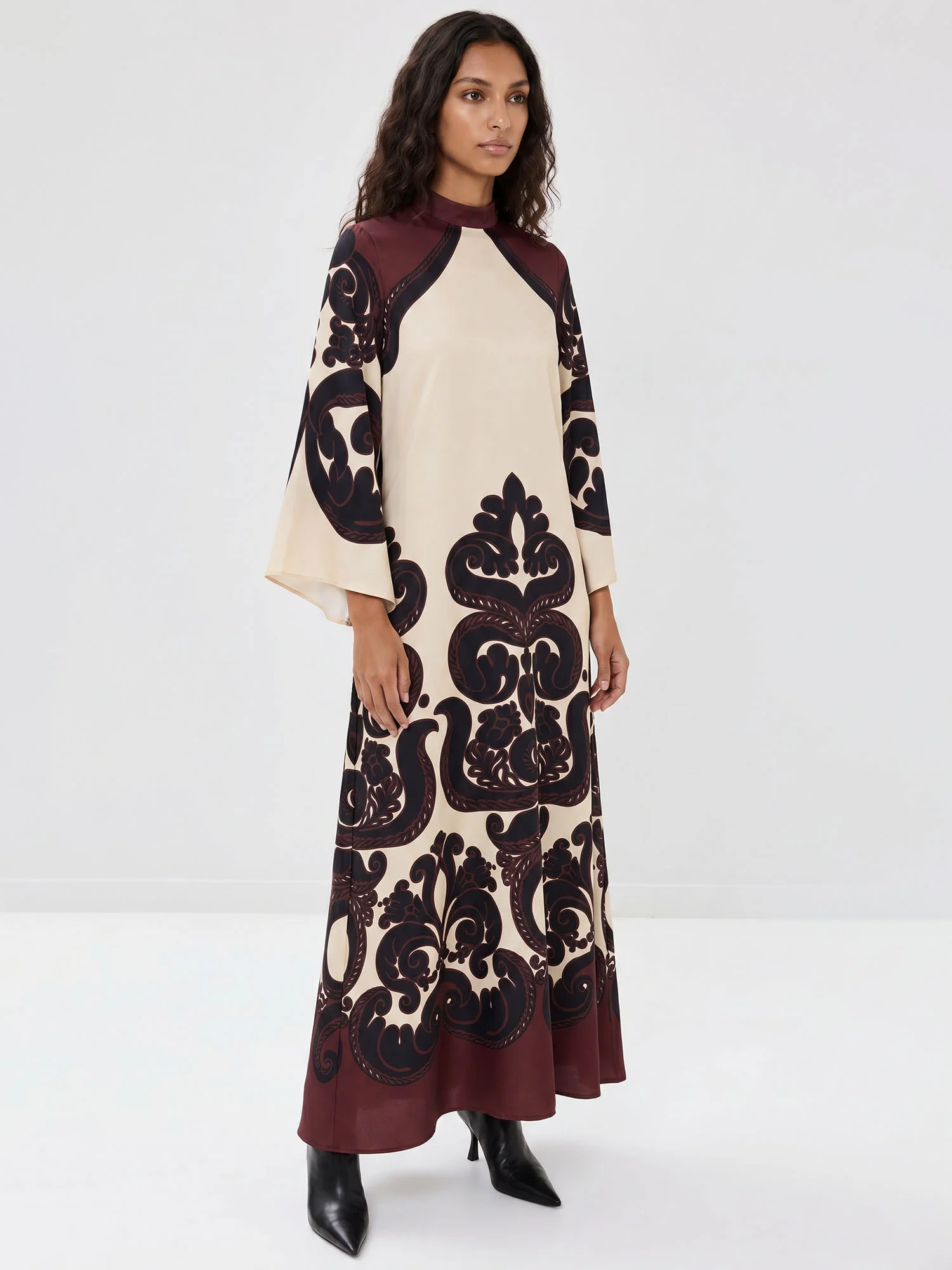 Dramatic Pattern Maxi Dress