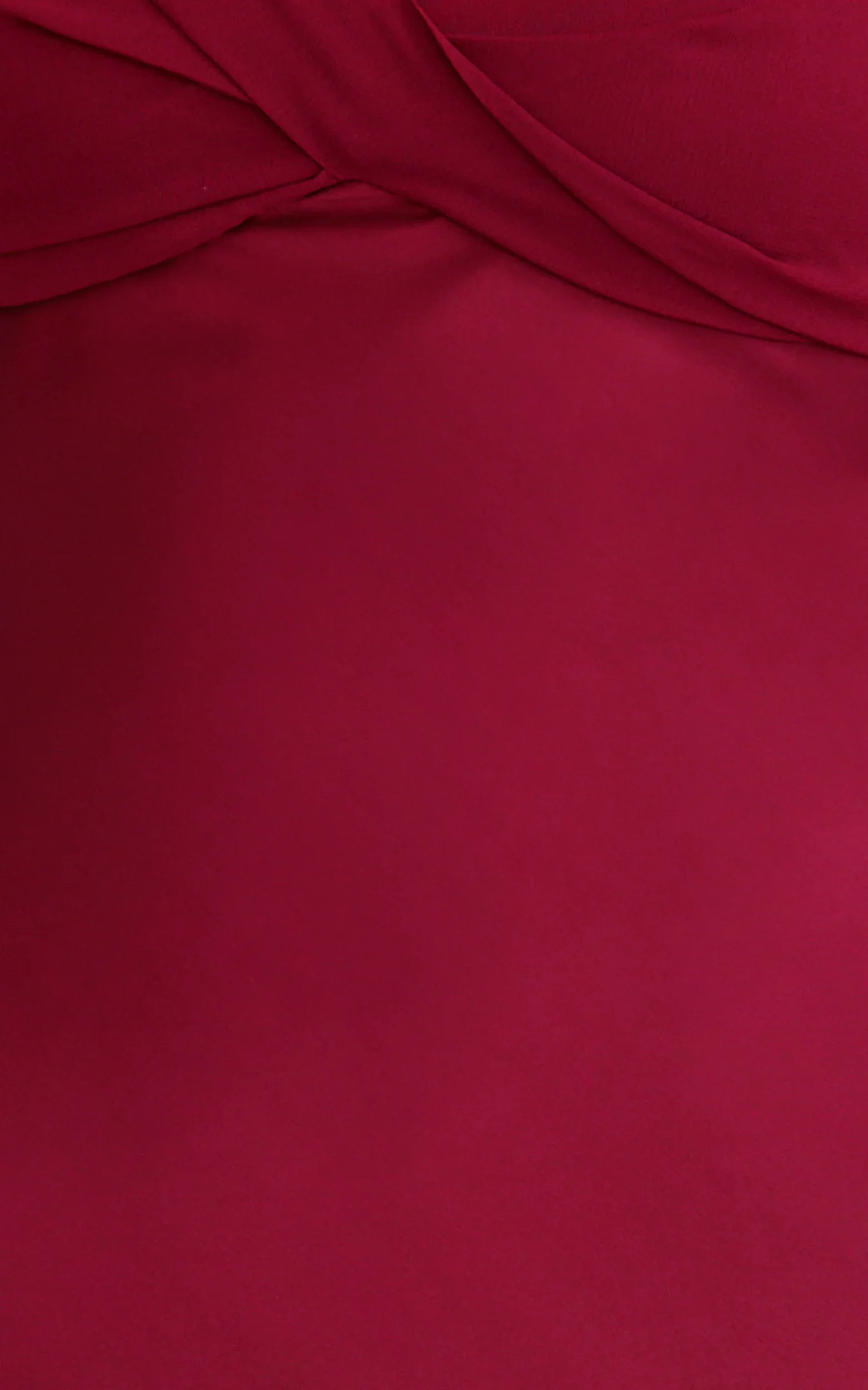 Flynn Maxi Dress - Satin Halter Sweetheart Neck Dress in Wine