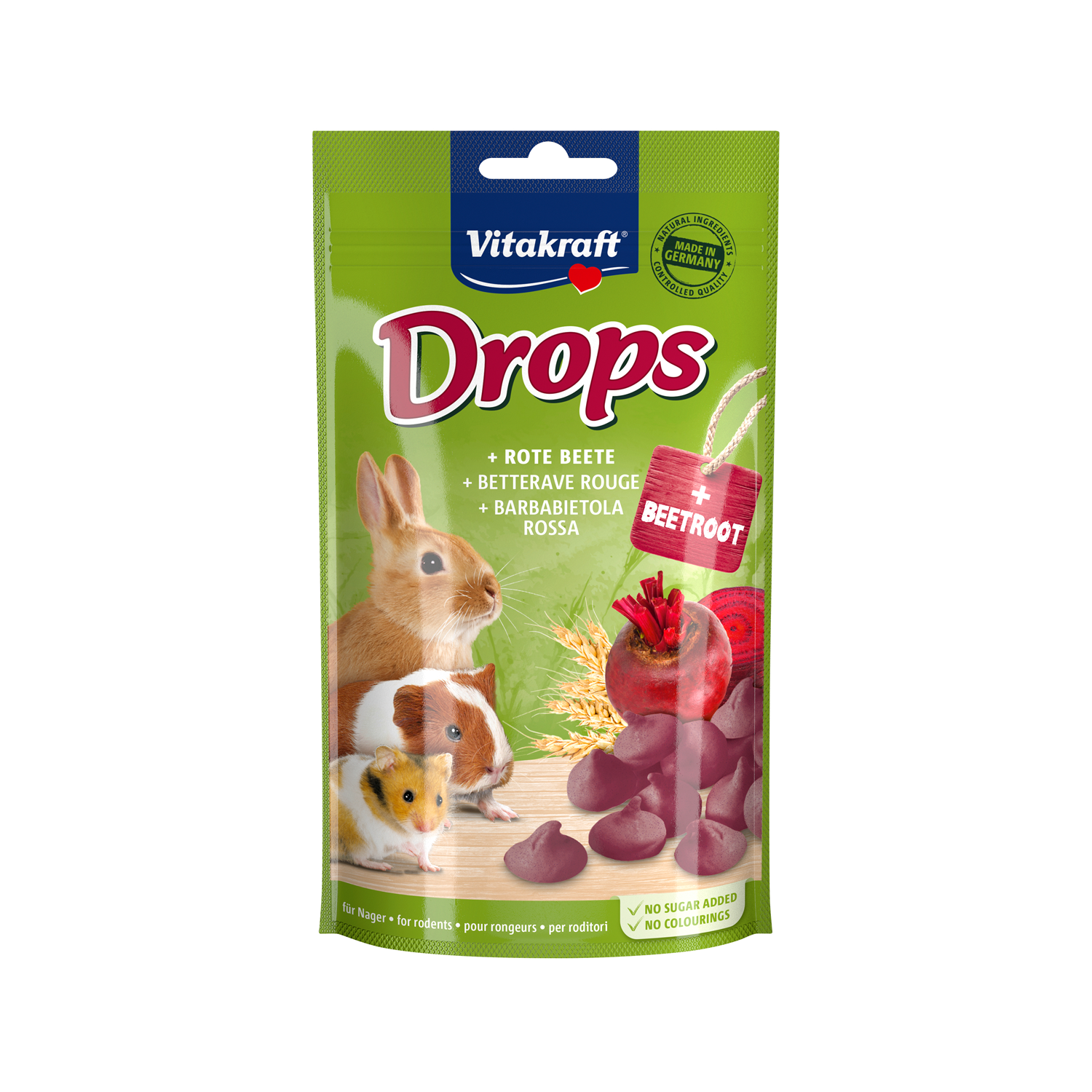 Vitakraft Drops Rabbit & Rodent - Red Beets - 75 g