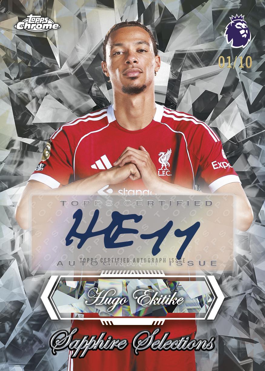 2026 Topps Chrome Premier League EPL Soccer Sapphire Edition