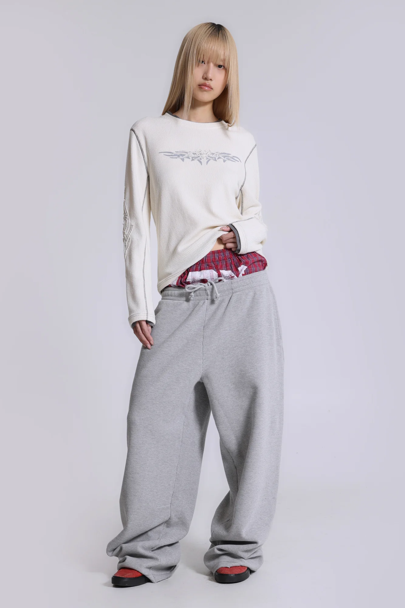 Grey Marl Waffle Monster Joggers