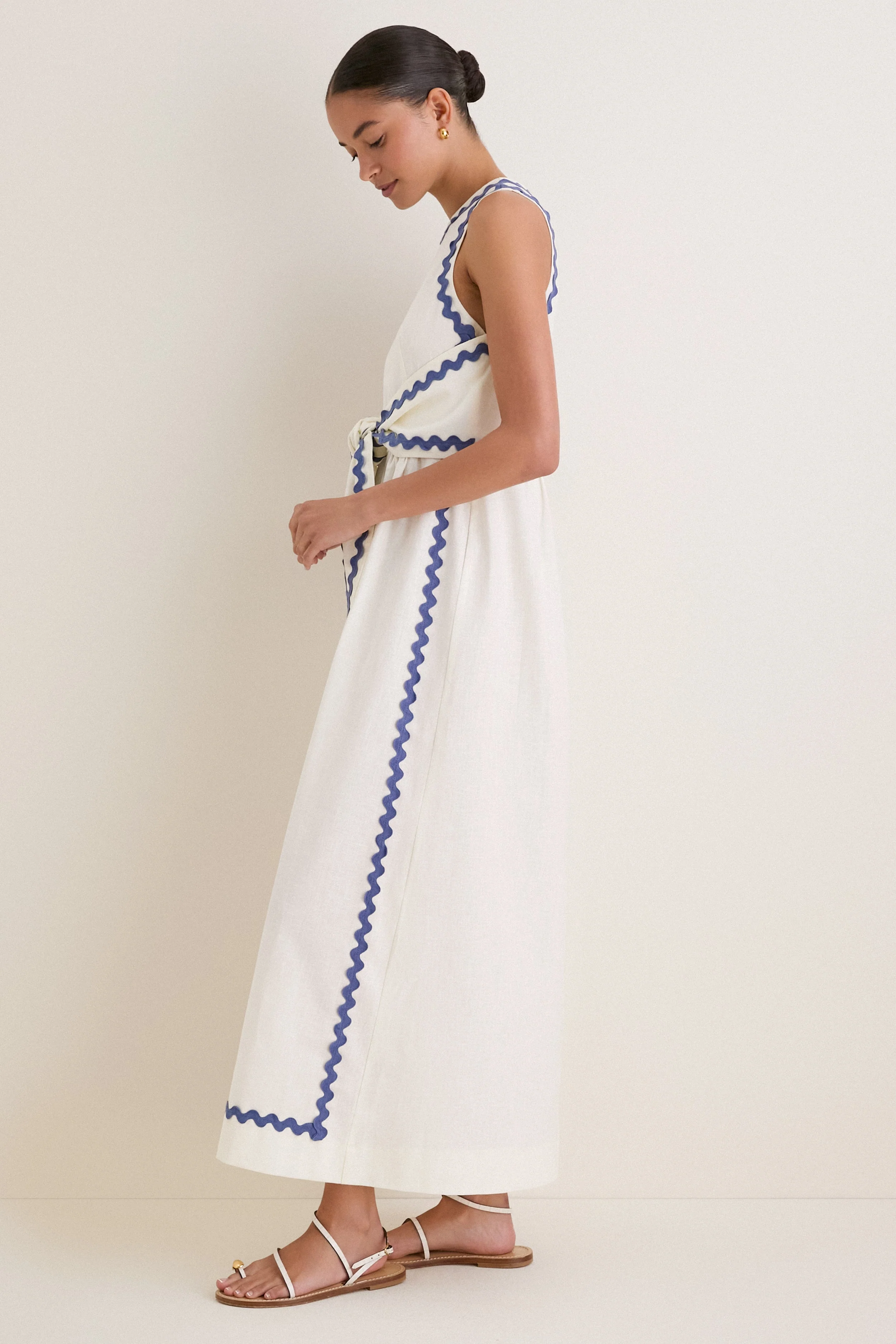 Ivory Ric Rac Tie Brocks Dress