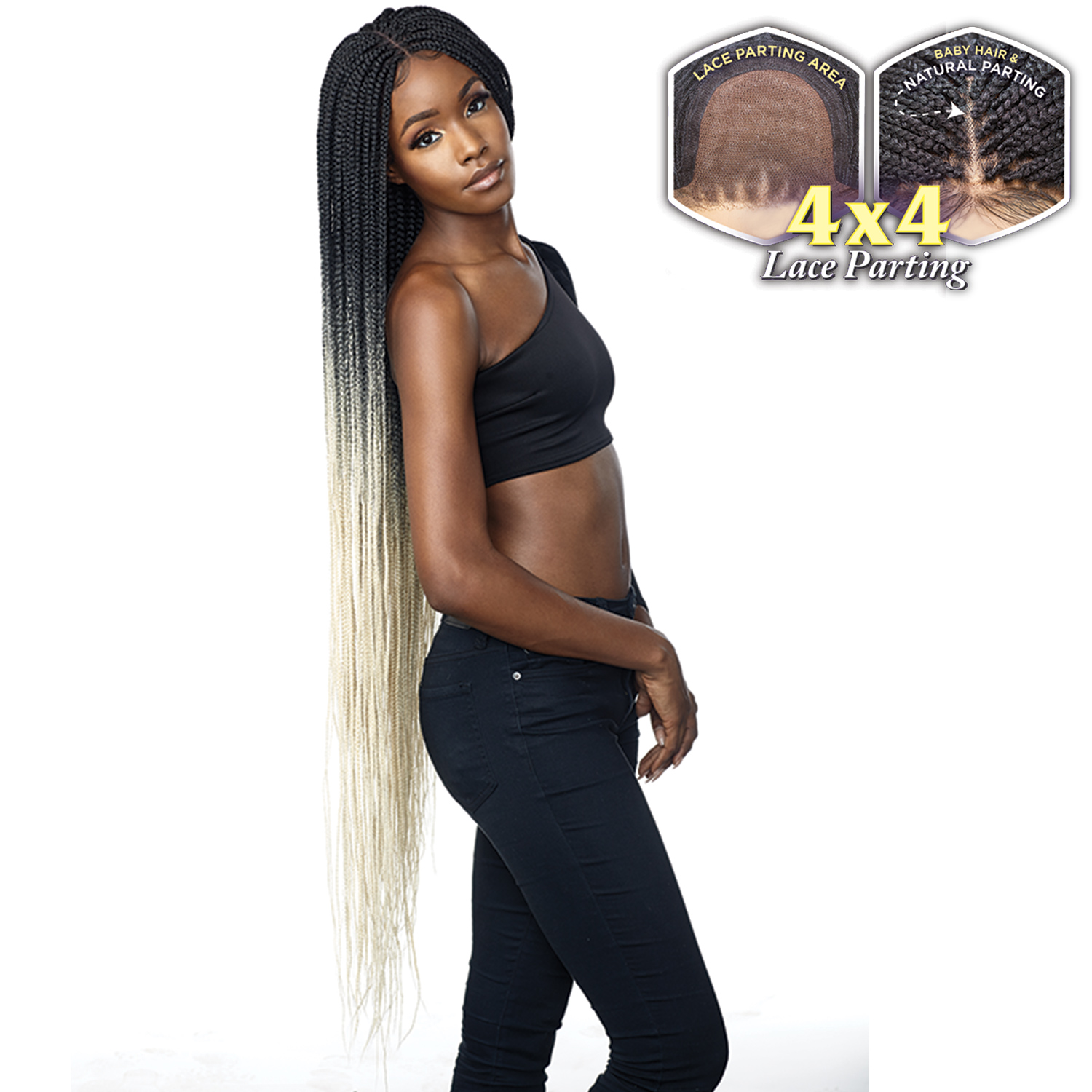 Sensationnel Cloud 9 Lace Wig 4X4 Lace Parting Box Braid 50
