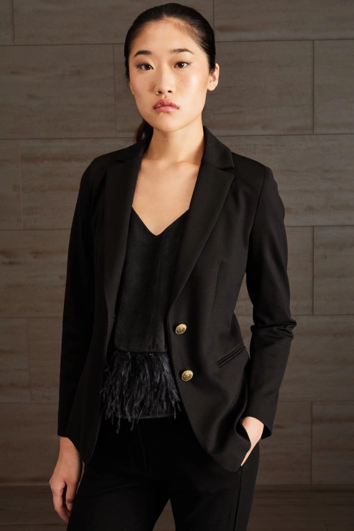 Jersey blazer - BLACK GOLD
