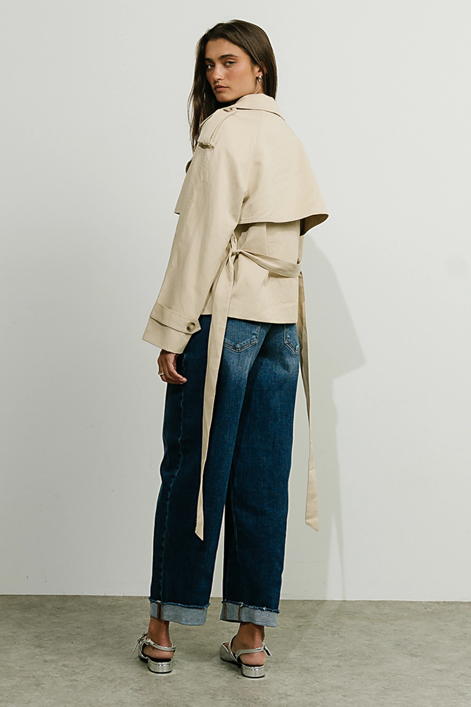 Presley Cropped Trench Coat