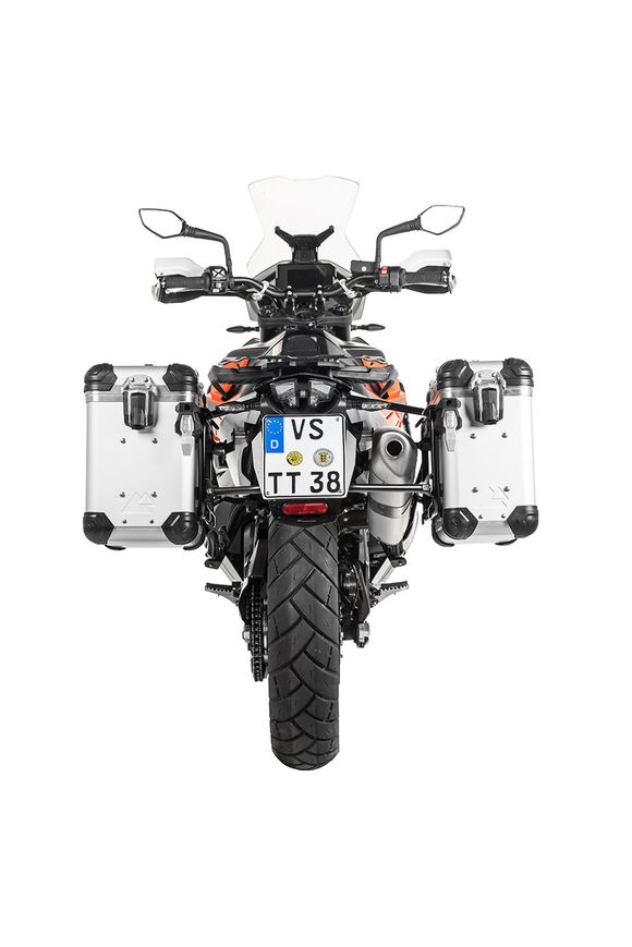 Touratech suitcase Complete kit ZEGA Evo 31/38 - Black support included - Gray anodizedRef: Trt01860A / 01-414-6881-0