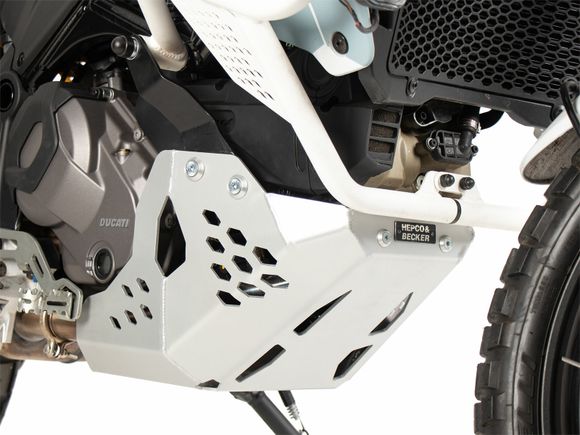 Hepco & Becker aluminum engine guard - Alu/anodised aluminum?DUCATI 937 DESERT X RALLY - 2024 - 2025Ref: Hbe06609A / 8107659 00 12