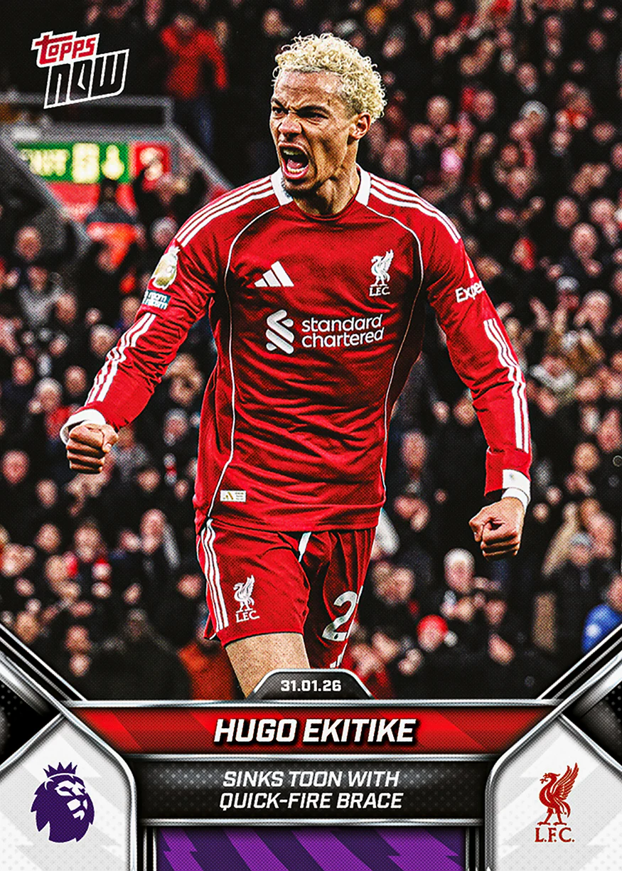 Hugo Ekitike - 2025-26 Premier League Topps NOW® - Card 121 - PR: 906
