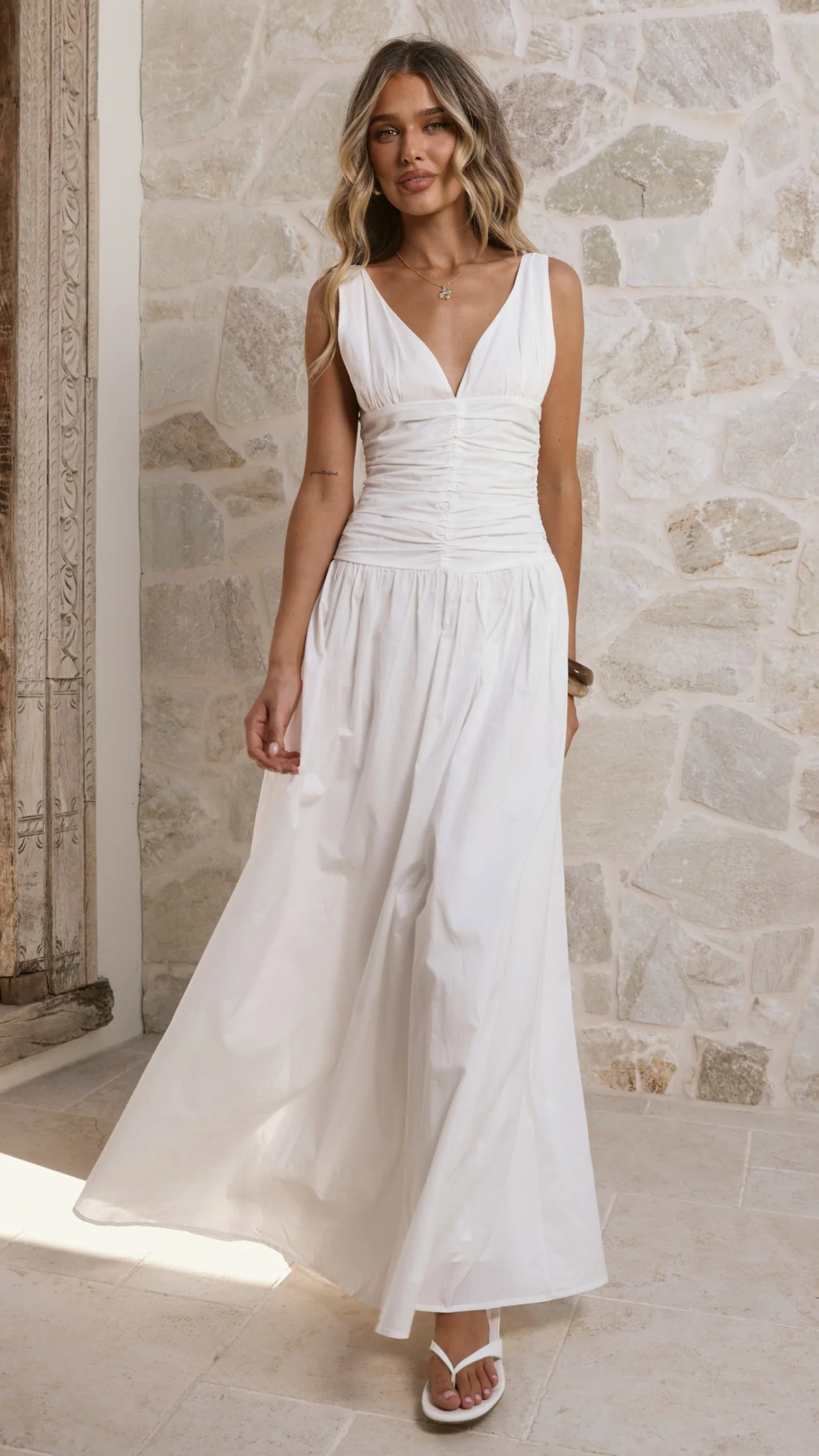 Sanya Maxi Dress - White