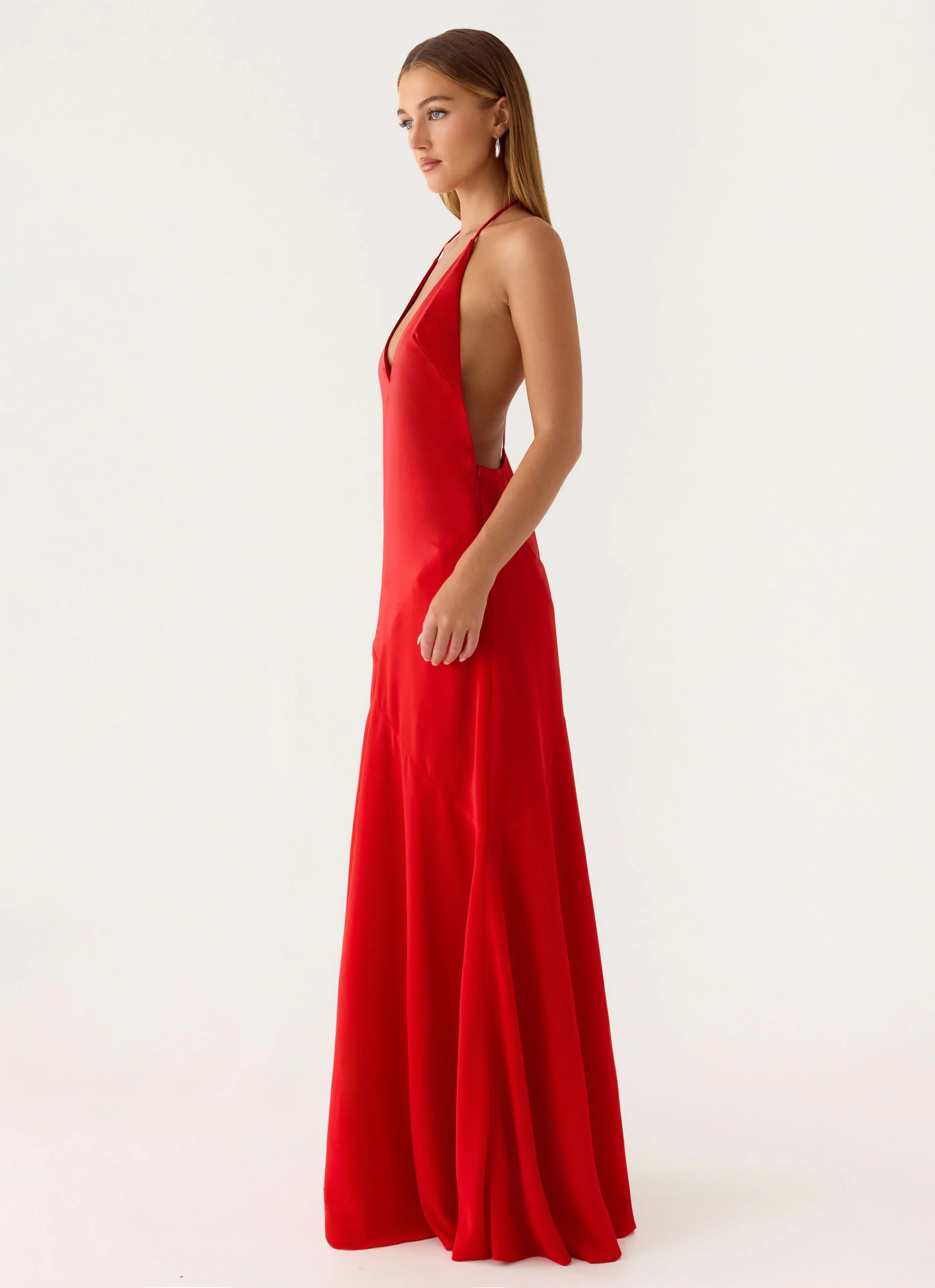 Leilah Maxi Dress - Cherry