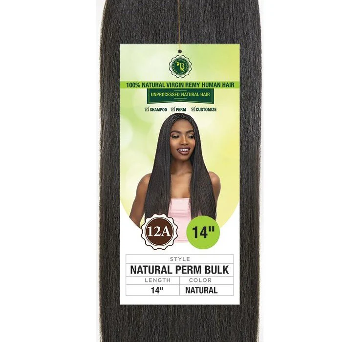 Janet Collection 100% Natural Virgin Remy Human Hair Braids 12A - NATURAL PERM BULK 12