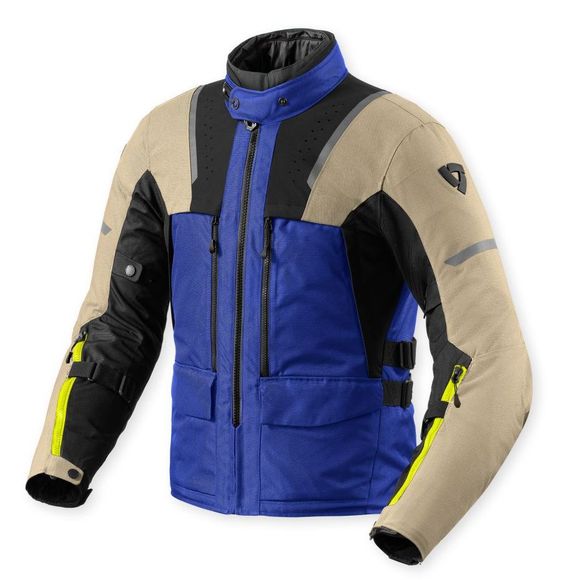 Motorcycle jacket Rev it offtrack 2 H2O - Beige / BlueRef: RI1440