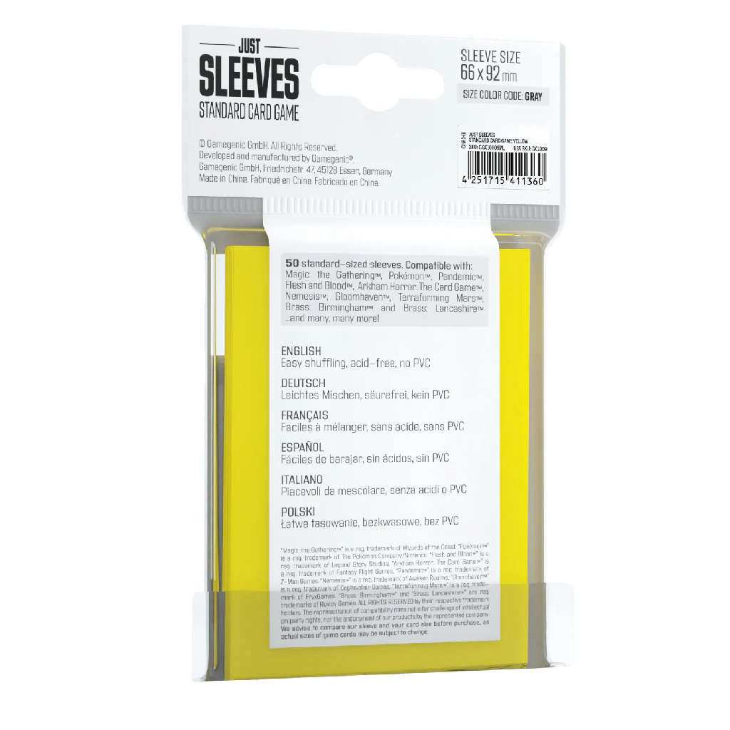 Just Sleeves - Standard Card Game Yellow