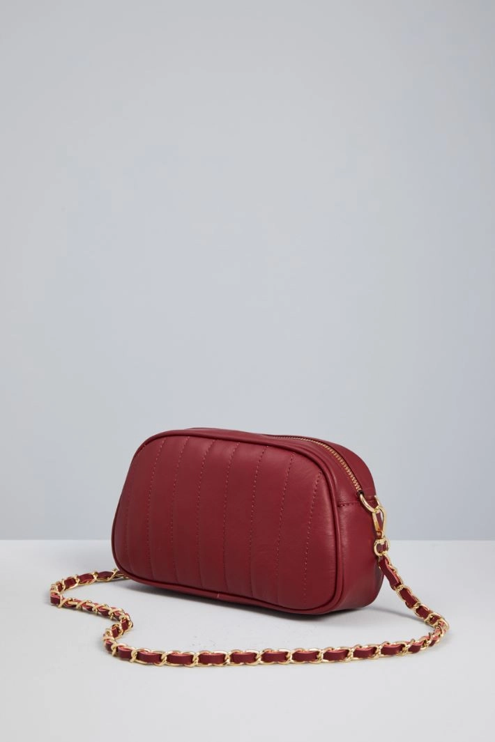 Quilted leather bag - BORDEAUX GOLD