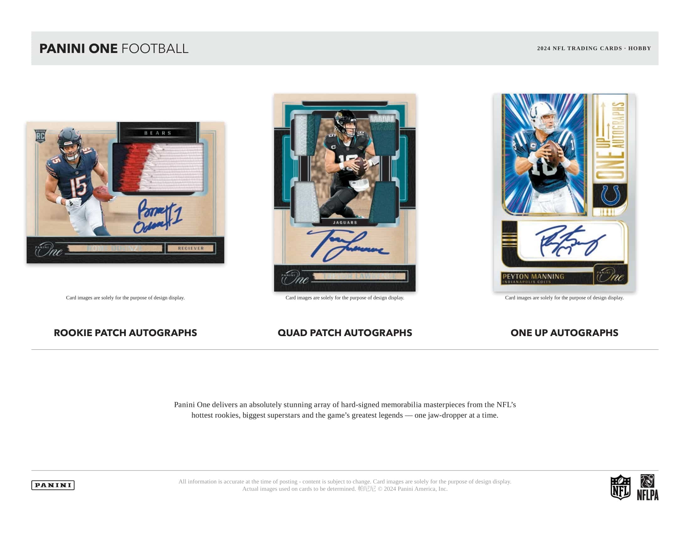 2024 Panini One Football NFL Hobby Box