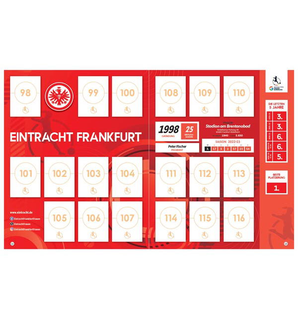 Panini Women's Bundesliga 2023-2024 Stickers - Album + 1 Box (=36 Packets)