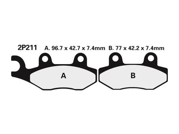 Nissin semi-metallic road brake pads - 2P-211NSRef: NI00012A / 1036636