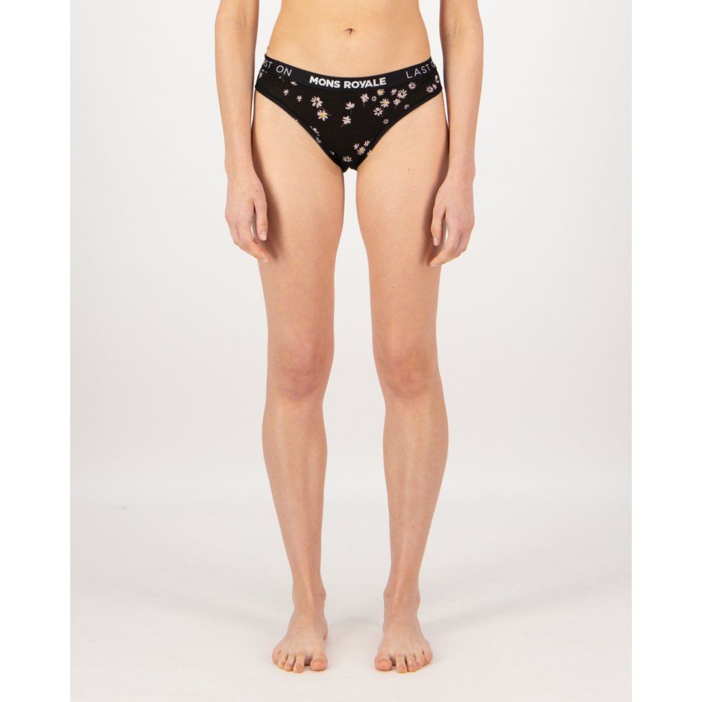 Mons Royale Folo Merino Briefs Women - black daisy