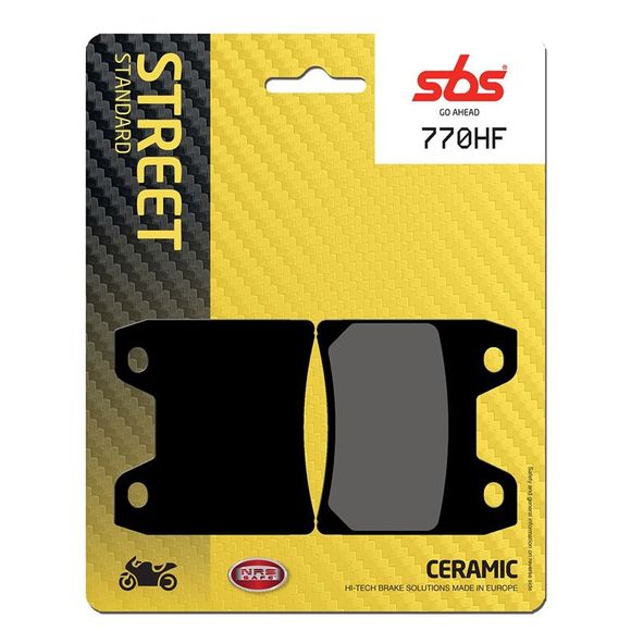 SBS 770HF Organic rear brake padsRef: 770HF / 770000