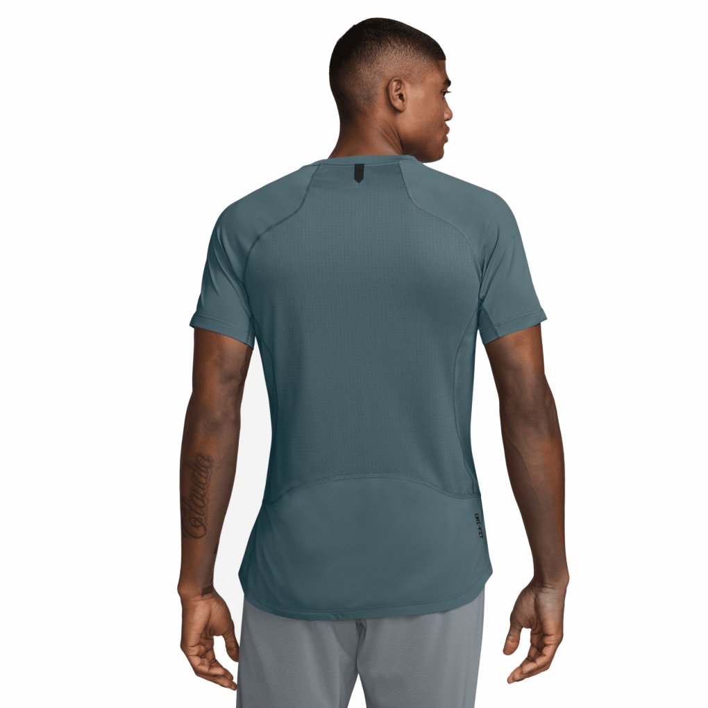 Nike Pro Dri-FIT Short Sleeve Top Men - mineral slate/green strike HV0409-382